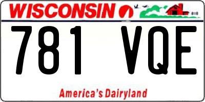 WI license plate 781VQE