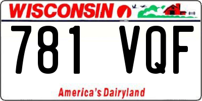 WI license plate 781VQF
