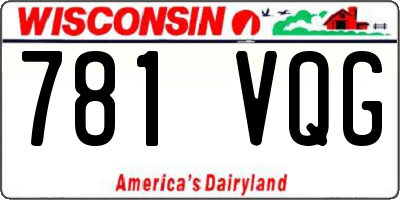 WI license plate 781VQG