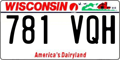 WI license plate 781VQH