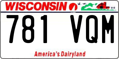 WI license plate 781VQM
