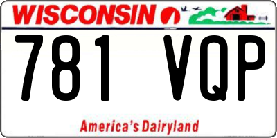 WI license plate 781VQP