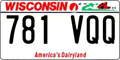 WI license plate 781VQQ