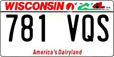 WI license plate 781VQS