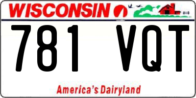 WI license plate 781VQT