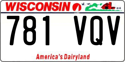 WI license plate 781VQV