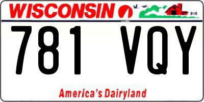 WI license plate 781VQY