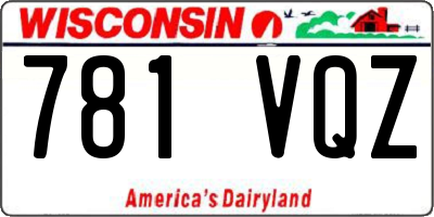 WI license plate 781VQZ