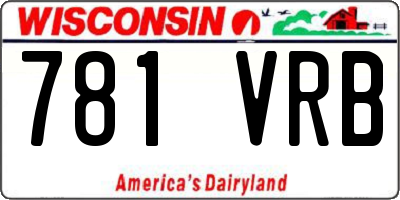 WI license plate 781VRB