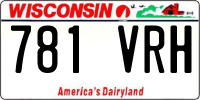 WI license plate 781VRH