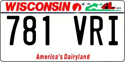 WI license plate 781VRI