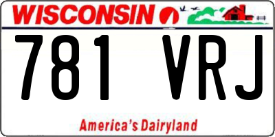 WI license plate 781VRJ