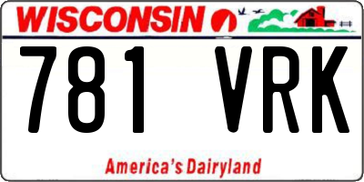 WI license plate 781VRK