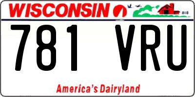 WI license plate 781VRU
