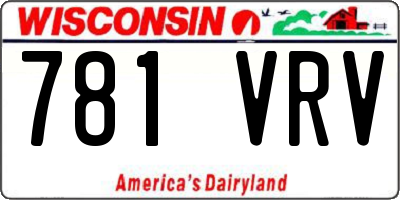 WI license plate 781VRV