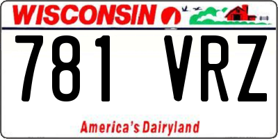 WI license plate 781VRZ