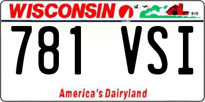 WI license plate 781VSI