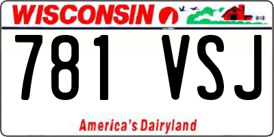 WI license plate 781VSJ