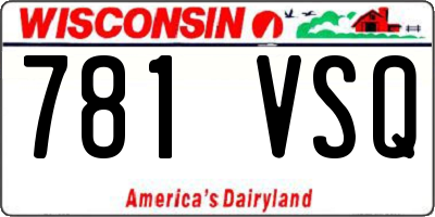 WI license plate 781VSQ