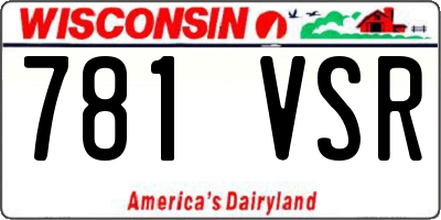 WI license plate 781VSR