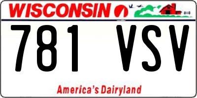 WI license plate 781VSV