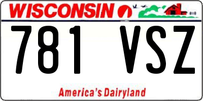 WI license plate 781VSZ