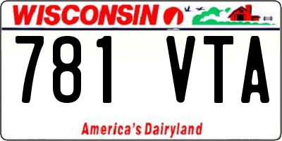 WI license plate 781VTA