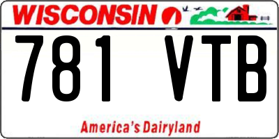 WI license plate 781VTB