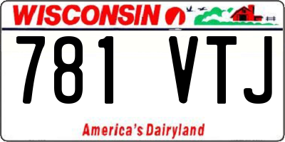 WI license plate 781VTJ