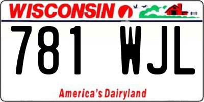 WI license plate 781WJL