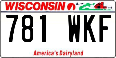 WI license plate 781WKF
