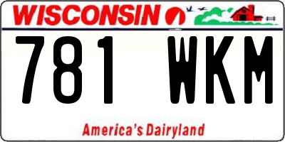 WI license plate 781WKM