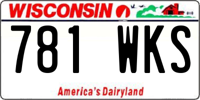 WI license plate 781WKS