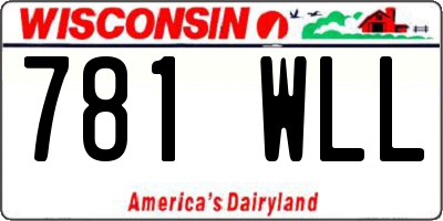 WI license plate 781WLL