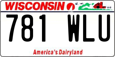 WI license plate 781WLU