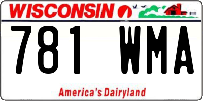 WI license plate 781WMA