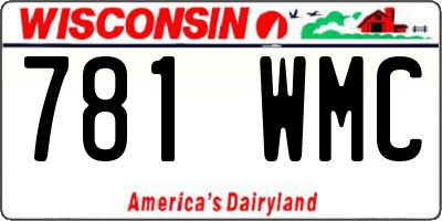 WI license plate 781WMC