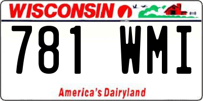 WI license plate 781WMI
