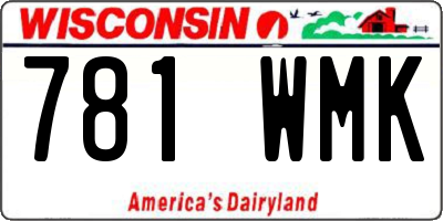 WI license plate 781WMK