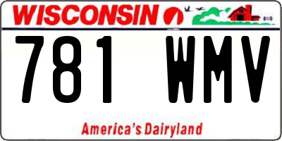 WI license plate 781WMV