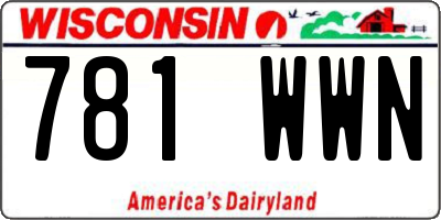 WI license plate 781WWN