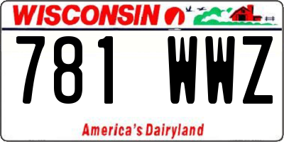 WI license plate 781WWZ