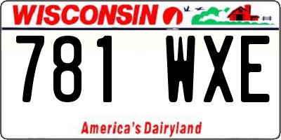 WI license plate 781WXE