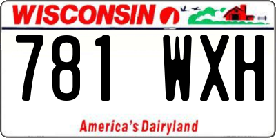 WI license plate 781WXH