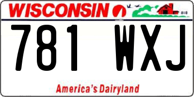 WI license plate 781WXJ