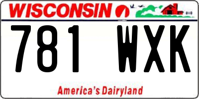 WI license plate 781WXK