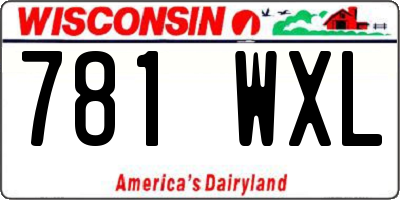 WI license plate 781WXL