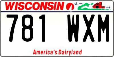 WI license plate 781WXM