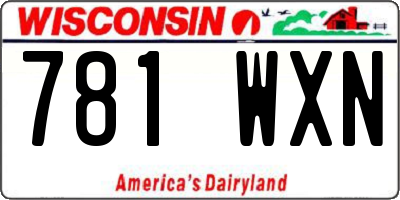 WI license plate 781WXN
