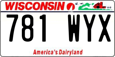 WI license plate 781WYX